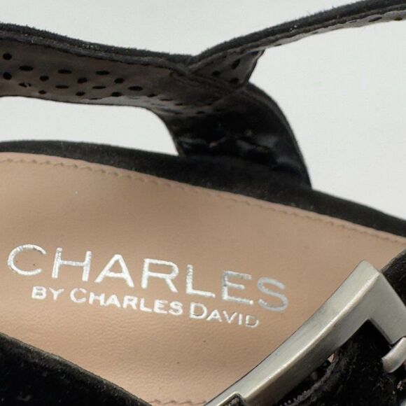 Brand New Charles by Charles David Black Cork Wedge with Buckle Strap. Size 8.5M - Picture 6 of 9